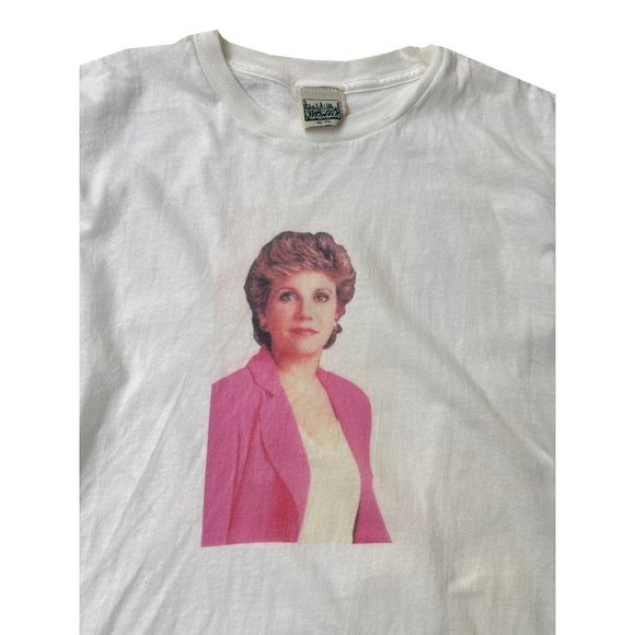 Vintage Anne Murray Canadian Singer Print White Cotton T-Shirt Unisex Size XL - Picture 3 of 3